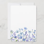Blue Wildflower Bloemen Waterverf bruiloft Save The Date (Achterkant)