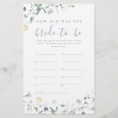 Blue Wildflower boho hoe oud was het bruidsspel (Voorkant)