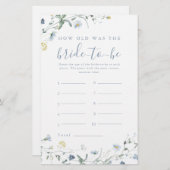 Blue Wildflower boho hoe oud was het bruidsspel (Voorkant / Achterkant)