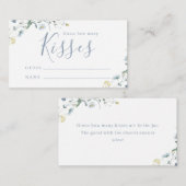 Blue Wildflower boho raden hoeveel kussen spel Informatiekaartje (Voorkant / Achterkant)