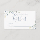 Blue Wildflower boho raden hoeveel kussen spel Informatiekaartje (Voorkant)