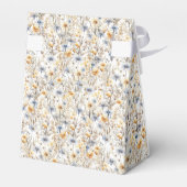 Blue Wildflower Boho Waterverf Baby shower Bedankdoosjes (Achterkant)