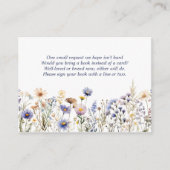 Blue Wildflower Boho Waterverf boeken voor Baby Informatiekaartje (Voorkant)
