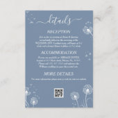 Blue Wildflower Boho Wedding Details Informatiekaartje (Voorkant)