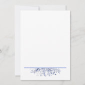 Blue Wildflower Border Something Blue Baby Shower Kaart (Achterkant)