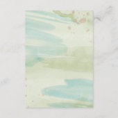 Blue Wildflower Border Wedding Details Kaart (Achterkant)