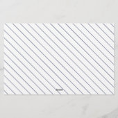 Blue wildflower boy baby shower advies wenskaart briefpapier (Achterkant)