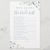 Blue Wildflower die de bruid het beste spel kent (Voorkant)