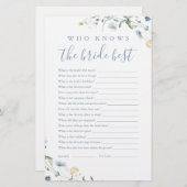 Blue Wildflower die de bruid het beste spel kent (Voorkant / Achterkant)