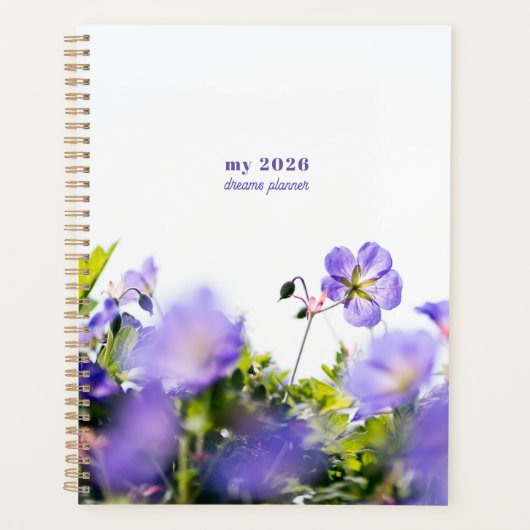 Blue Wildflower Dreams Planner (Voorkant)