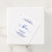 Blue Wildflower Frame Something Blue Baby Shower Bedankjes Labels (In situ)