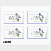 Blue Wildflower Honey Label (datum waarop het is g (Vel)