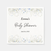 Blue Wildflower Little Flower Baby shower Servet (Voorkant)