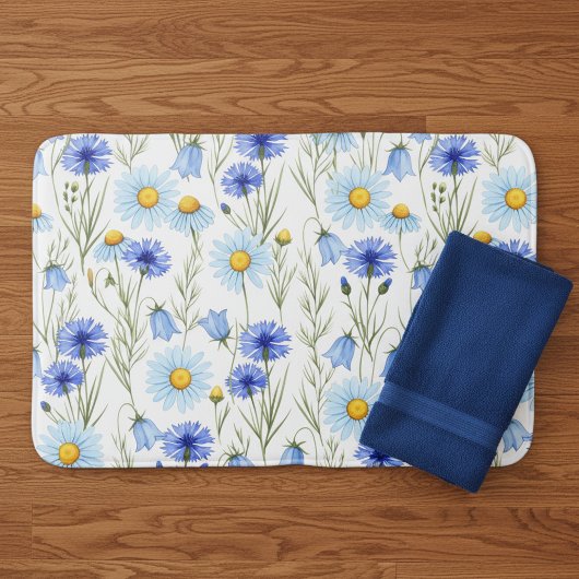 Blue Wildflower Meadow Badmat