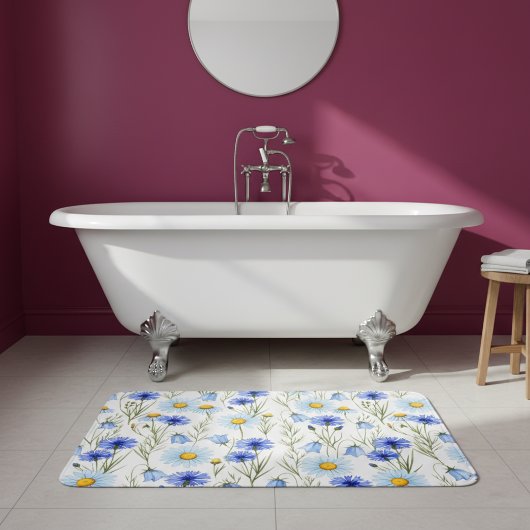 Blue Wildflower Meadow Badmat