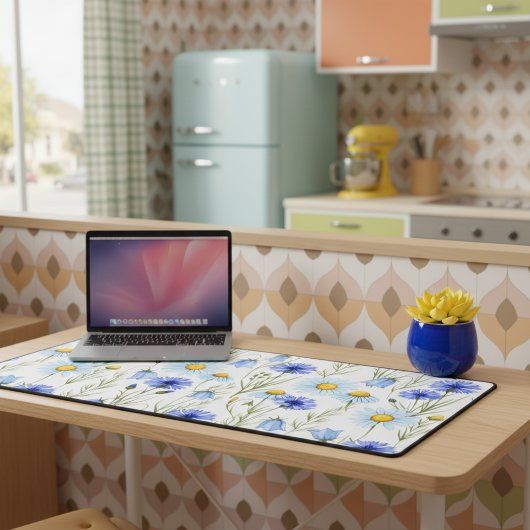 Blue Wildflower Meadow Bureaumat