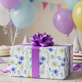 Blue Wildflower Meadow Cadeaupapier