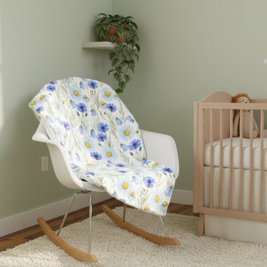 Blue Wildflower Meadow Fleece Deken