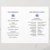 Blue Wildflower Meadow Wedding Programme (Achterkant)