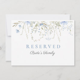 Blue Wildflower Periwinkle Wedding Reserved Kaart