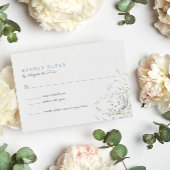 Blue Wildflower Periwinkle Wedding RSVP-kaart RSVP Kaartje