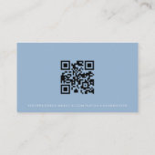Blue Wildflower QR Code Bruidsfeest Cadeau Registr Informatiekaartje (Achterkant)