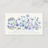 Blue Wildflower QR Code Bruidsjurk Shower Cadeau R Informatiekaartje (Voorkant)
