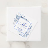 Blue Wildflower Something Blue Baby Shower Bedankjes Labels (In situ)
