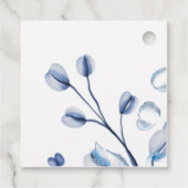 Blue Wildflower Something Blue Baby Shower Bedankjes Labels (Achterkant)