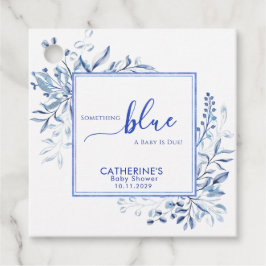 Blue Wildflower Something Blue Baby Shower Bedankjes Labels