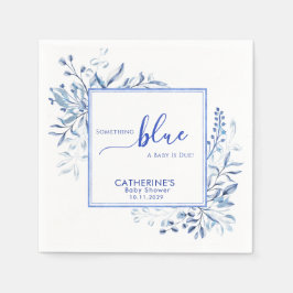 Blue Wildflower Something Blue Baby Shower Servet