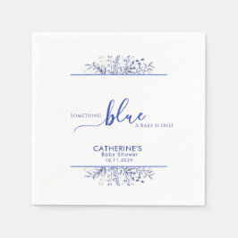 Blue Wildflower Something Blue Baby Shower Servet