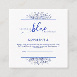 Blue Wildflower Something Blue Diaper Raffle  Informatiekaartje