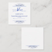 Blue Wildflower Something Blue Diaper Raffle Informatiekaartje (Voorkant / Achterkant)