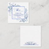 Blue Wildflower Something Blue Thank You Informatiekaartje (Voorkant / Achterkant)