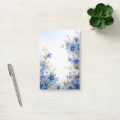 Blue Wildflower Stationery Elegant Floral Post-it Post-it® Notes (Kantoor)