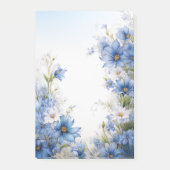 Blue Wildflower Stationery Elegant Floral Post-it Post-it® Notes (Voorkant)