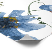 Blue Wildflower Vrijgezellenfeest Welkomstteken Po Poster (Hoek)