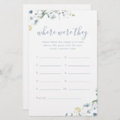 Blue Wildflower waar waren ze vrijgezellenfeest sp (Voorkant / Achterkant)