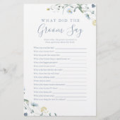 Blue Wildflower wat zei de bruidegom spel (Voorkant)