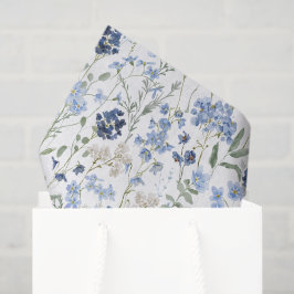 Blue Wildflower Watercolor Tissuepapier