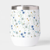 Blue Wildflower Waterverf (Achterkant)