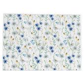 Blue Wildflower Waterverf Groot Cadeauzakje (Achterkant)