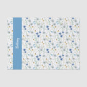 Blue Wildflower Waterverf Tissuepapier (Voorkant)