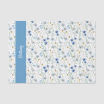 Blue Wildflower Waterverf