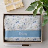 Blue Wildflower Waterverf Tissuepapier (Geschenk)