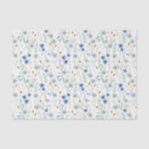 Blue Wildflower Waterverf