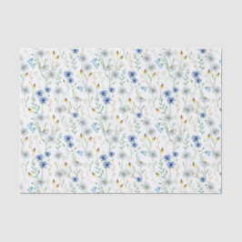 Blue Wildflower Waterverf Tissuepapier