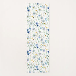 Blue Wildflower Waterverf Yogamat