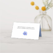 Blue Wildflower Weddenschap Escort Plaatskaartje (Achterkant)